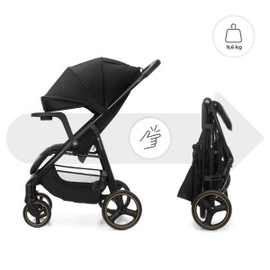 KINDERKRAFT KOLICA ZA BEBE SA TACNOM TRIG 3 BLACK - Img 5