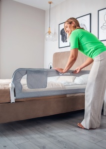 Lionelo Eva – zaštitna ograda za krevet Grey Melange - Img 2