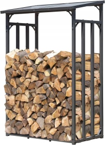 Metalni stalak sa krovom za ogrijevno drvo 185×70×185 cm - Img 4