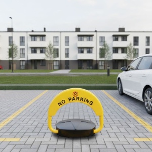 Parking barijera sklopiva 40 cm zaobljena sa kljucem, daljinskom kontrolom i alarmom - Img 3