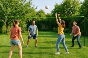 Sklopiva sportska mreža 600×240 cm za odbojku i badminton – MOVEPRO - Img 3