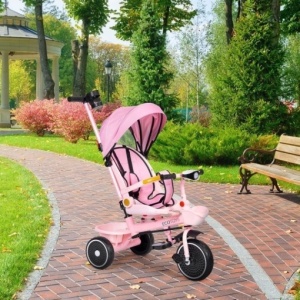 2u1 tricikl sa rotirajućim sjedištem i sklopivom tendom Pink, ECOTOYS - Img 4