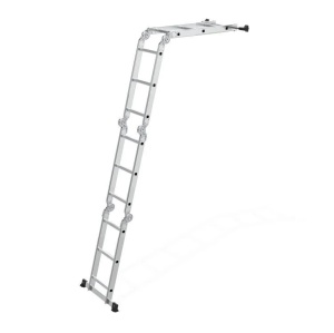 Aluminijumske višenamjenske merdevine 4x3, sa šarkama, sklopive, nosivost 150 kg, ModernHome - Img 5