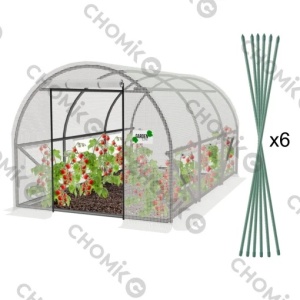 BAŠTENSKI PLASTENIK 3 SEGMENTA BIJELO 3 x 2 x 2 M 5569