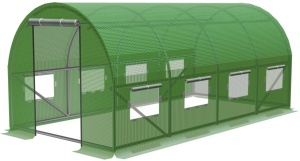 Baštenski plastenik tunel 4-segmentni Zeleni 6 x 3 x 2 M - Img 3