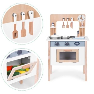 Dječija kuhinja sa 8 dodataka, rernom, slavinom i sudoperom ECOTOYS - Img 5