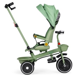 ECOTOYS TRICIKL ZA DJECU SA ROTIRAJUĆIM SJEDIŠTEM, GURAJUĆIM RUKOHVATOM I TENDOM GREEN - Img 2