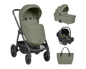 Kikka Boo 3u1 kolica za bebe Modena Army Green 2027