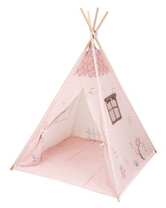 Kikka Boo drveni teepee podloga za igru Pink House - Img 2