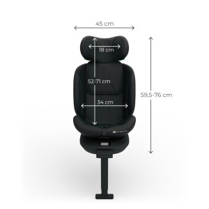 KINDERKRAFT AUTO SJEDIŠTE I-360 2 PLUS i size 40-150cm BLACK - Img 5