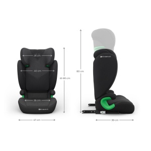 KINDERKRAFT AUTO SJEDIŠTE JUNIOR FIX 2 PLUS I-Size 100-150cm BLACK - Img 9