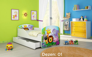 KREVET ZA DJECU SA DODATNOM FIOKOM 140x70cm ACMA 1