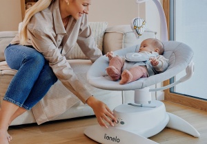 Lionelo Iris – ležaljka-ljuljaška Beige Sand - Img 3