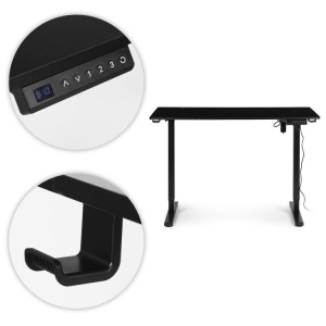 Podesivi Electric sto 120x60 cm podesavanje visine 72–117 cm Black ModernHome - Img 9