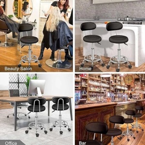 ROTIRAJUĆA STOLICA SA NASLONOM, PODESIVA, ZA SALON - ORDINACIJU MODERNO 13 - Img 5