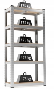 Set od dvije police sa 5 nivoa, 90 × 30 × 180 cm - Img 7