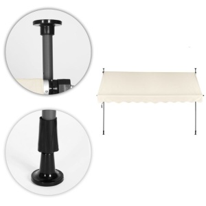 Tenda za terasu i balkon sa podešavanjem visine 3x1.2m Beige Multigarden - Img 7