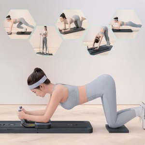 Višenamjenska pilates reformer daska, sklopiva, sa LCD ekranom i ekspanzerima, ModernHome - Img 3