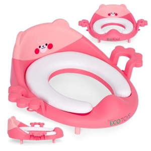 ADAPTER ZA WC ŠOLJU SA RUKOHVATIMA, PINK, ECOTOYS - Img 1