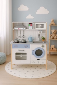 Dječija kuhinja za sa zvučnim efektima, LED svjetlom, rernom, veš mašinom i dodacima – ECOTOYS - Img 2