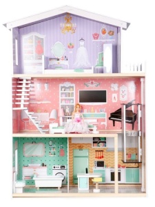 DRVENA KUĆICA ZA LUTKE SA LIFTOM - ECOTOYS CANDY RESIDENCE - Img 2