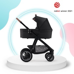 KINDERKRAFT EVERYDAY KOLICA ZA BEBE SET 2U1 BLACK - Img 11