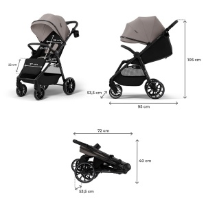 KINDERKRAFT KOLICA ZA BEBE GRANDE 2 BEIGE - Img 6