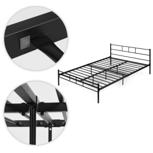 Krevet sa metalnim ramom 160x200 cm sa podnicom Black Frame ModernHome - Img 11