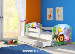 KREVET ZA DJECU WHITE SA FIOKOM 140x70cm ACMA 2