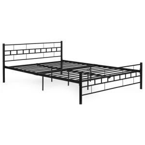 Metalni krevet 160×200 cm sa podlogom (okvirom), crni – ModernHome - Img 4