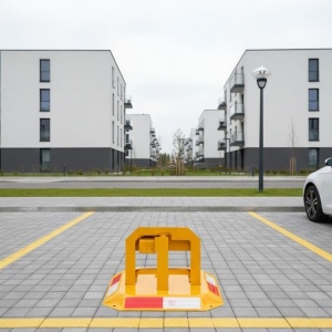 Parking barijera 30 cm sklopiva sa kljucem i reflektujucom trakom - Img 3