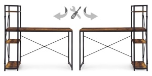 Radni sto 120x60 cm sa policama Loft Style ModernHome - Img 7