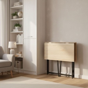 Sklopivi sto za kompjuter 80x45 cm Laptop Table Natur ModernHome - Img 2