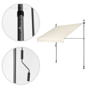 Tenda za terasu i balkon sa podešavanjem visine 2x1.2m Beige Multigarden - Img 8