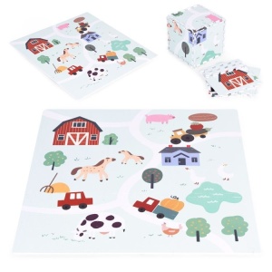 Velika podloga za igru EVA FOAM Farma 01 90.5x90.5 cm 21 dio ECOTOYS