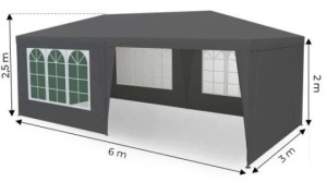 Baštenski šator, 3x6 m, 6 stranica, gray, MultiGarden - Img 7
