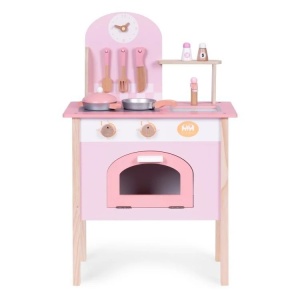 Dječija kuhinja pink sa 2 dodatka,rernom,slavinom i sudoperom ECOTOYS - Img 1