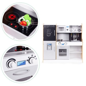 Dječija kuhinja sa zvukom i LED tablom za pisanje, metalni dodaci, MDF, 3+ godine, ECOTOYS - Img 10