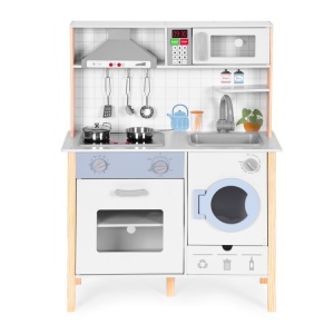 Dječija kuhinja za sa zvučnim efektima, LED svjetlom, rernom, veš mašinom i dodacima – ECOTOYS - Img 3