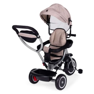 ECOTOYS 2U1 TRICIKL SA ROTIRAJUĆIM SJEDIŠTEM I SKLOPIVOM TENDOM BEIGE - Img 2