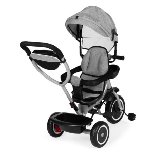 ECOTOYS 2U1 TRICIKL SA ROTIRAJUĆIM SJEDIŠTEM I SKLOPIVOM TENDOM GREY - Img 2