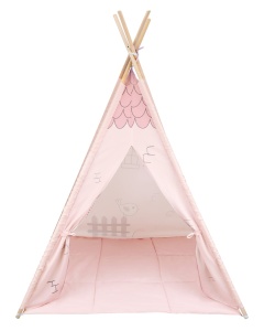 Kikka Boo drveni teepee podloga za igru Pink House - Img 4