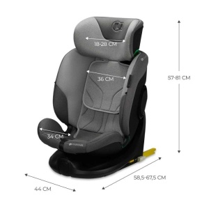 KINDERKRAFT AUTO SJEDISTE I-FIX i size 40-150cm COOL GREY - Img 4