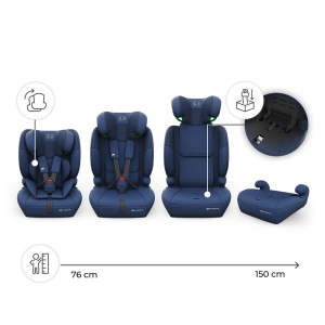 KINDERKRAFT AUTOSJEDIŠTE COMFORT UP 2 PLUS I-SIZE NAVY - Img 8