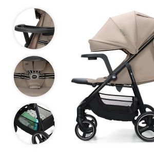 KINDERKRAFT KOLICA ZA BEBE SA TACNOM TRIG 3 BEIGE - Img 3