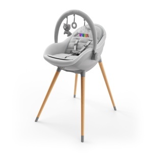 KINDERKRAFT STOLICA ZA HRANJENJE 2U1 FINI UP GREY - Img 2