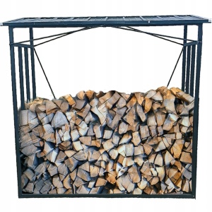 Metalni stalak sa krovom za ogrijevno drvo 185×70×185 cm - Img 5