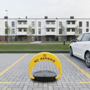 Parking barijera sklopiva 40 cm zaobljena sa kljucem, daljinskom kontrolom i alarmom - Img 2