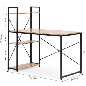 Radni sto 120x60 cm sa policama Light Style ModernHome - Img 8