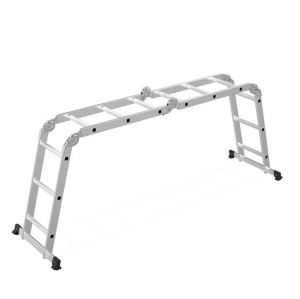 Aluminijumske višenamjenske merdevine 4x3, sa šarkama, sklopive, nosivost 150 kg, ModernHome - Img 6
